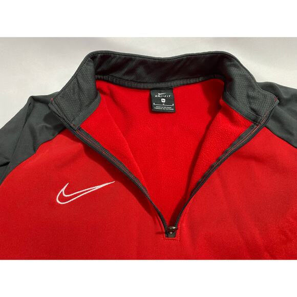 Nike Women's Academy Pro Drill Dri-Fit 1/4 Zip Top Red Size Medium - Picture 6 of 11